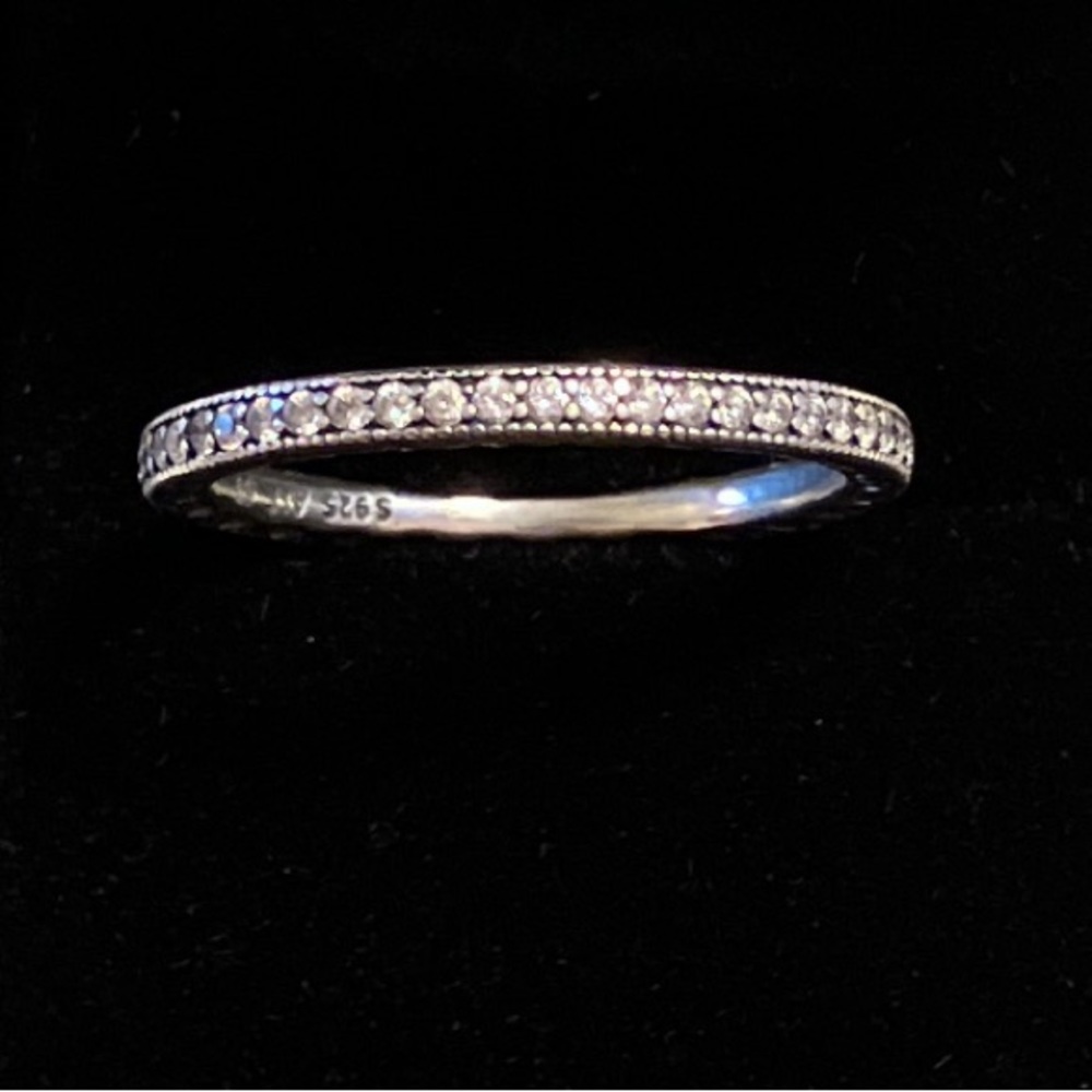 Authentic Pandora Sparkle and Hearts Ring Size 60/9